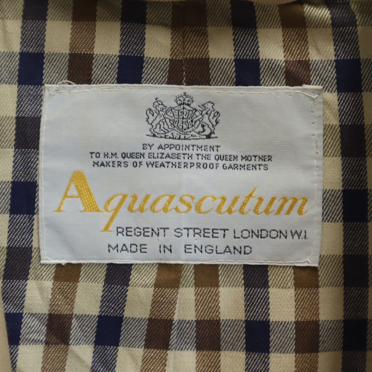 Aquascutum アクアスキュータム 80s ヴィンテージ AQUA5 トレンチコート 6P ベージュ レディース