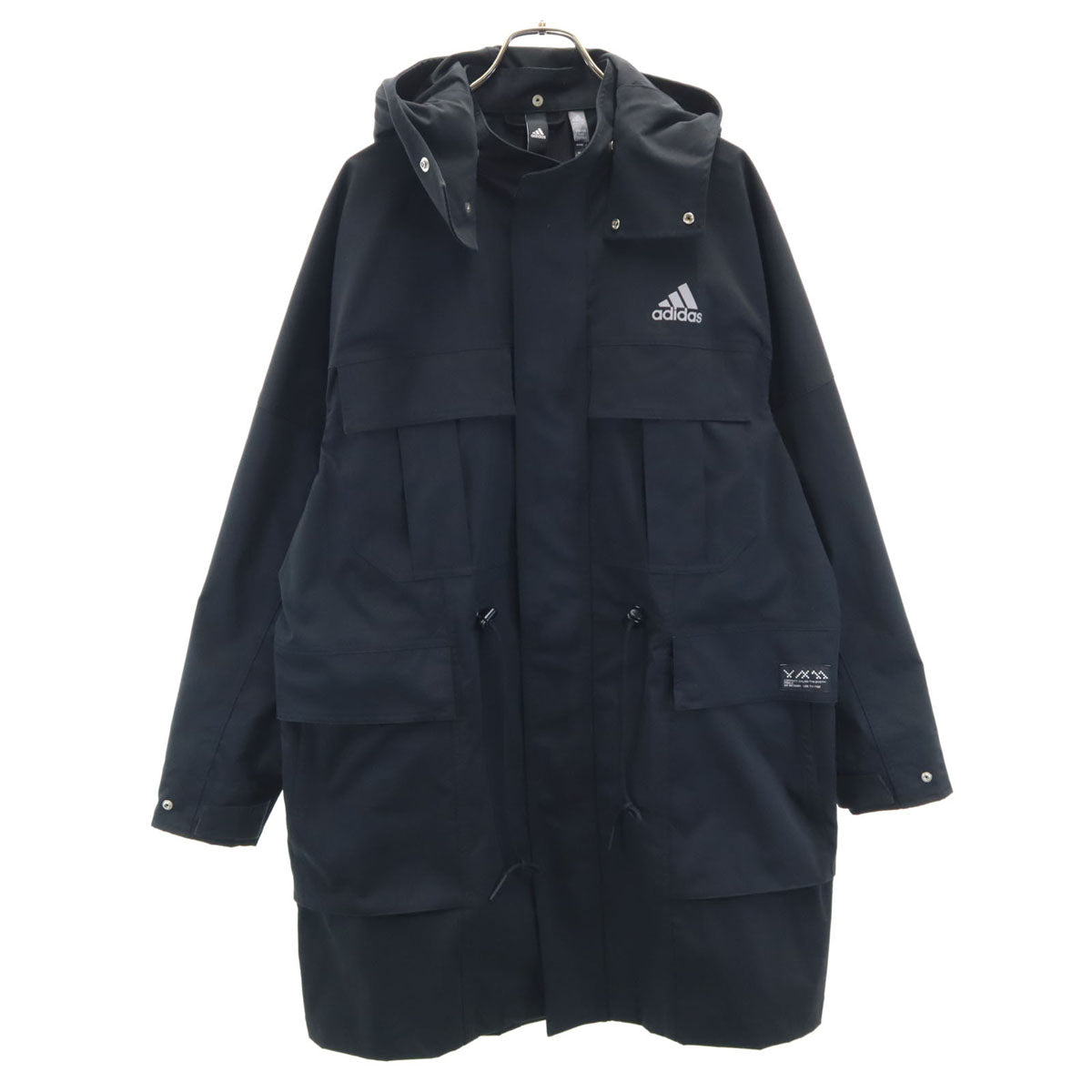 adidas アディダス PRSVEツイル ロングコート L ブラック メンズ