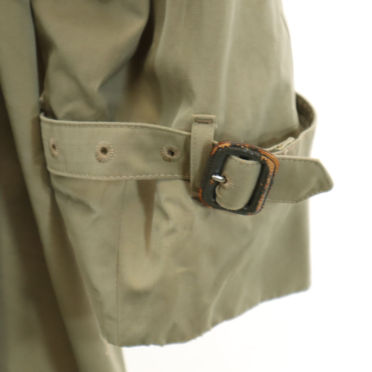 Aquascutum アクアスキュータム 70s 80s ヴィンテージ トレンチコート 36 ライトグリーン ベルト付き メンズ