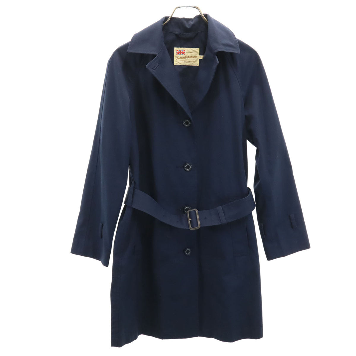 Traditional Weatherwear トラディショナルウェザーウェア スプリングコート 34 ネイビー ベルト付き レディース