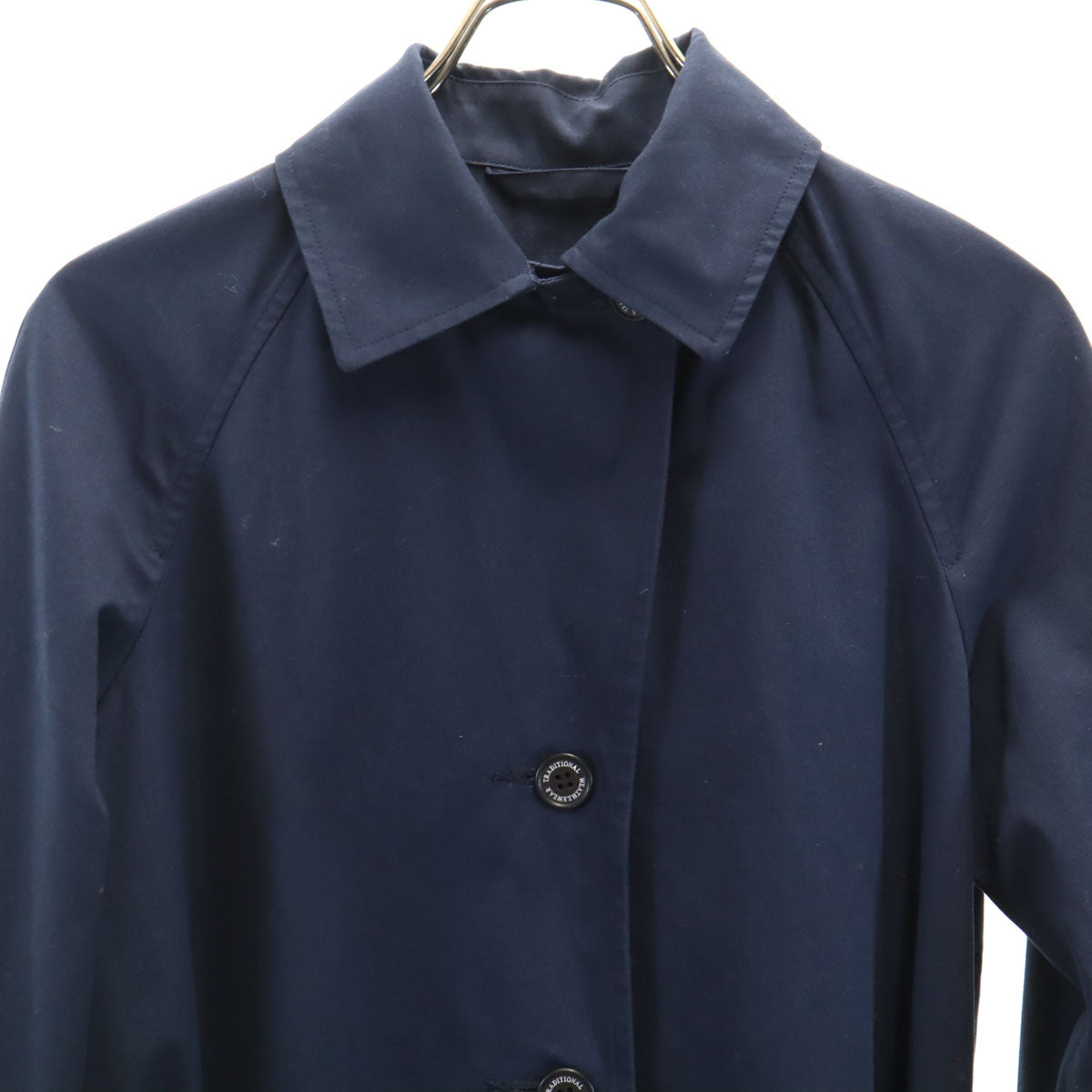 Traditional Weatherwear トラディショナルウェザーウェア スプリングコート 34 ネイビー ベルト付き レディース