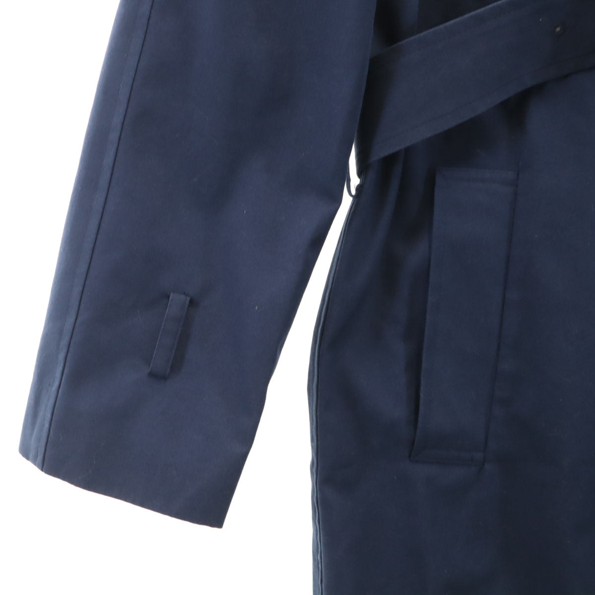Traditional Weatherwear トラディショナルウェザーウェア スプリングコート 34 ネイビー ベルト付き レディース