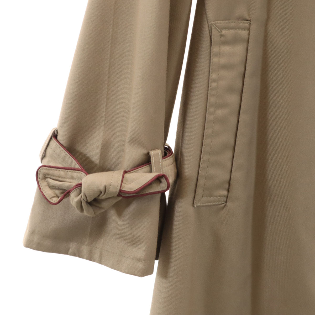 AMERI UNDRESSED アメリ プリ-ツ切替 ロング トレンチコート ブラウン レディース