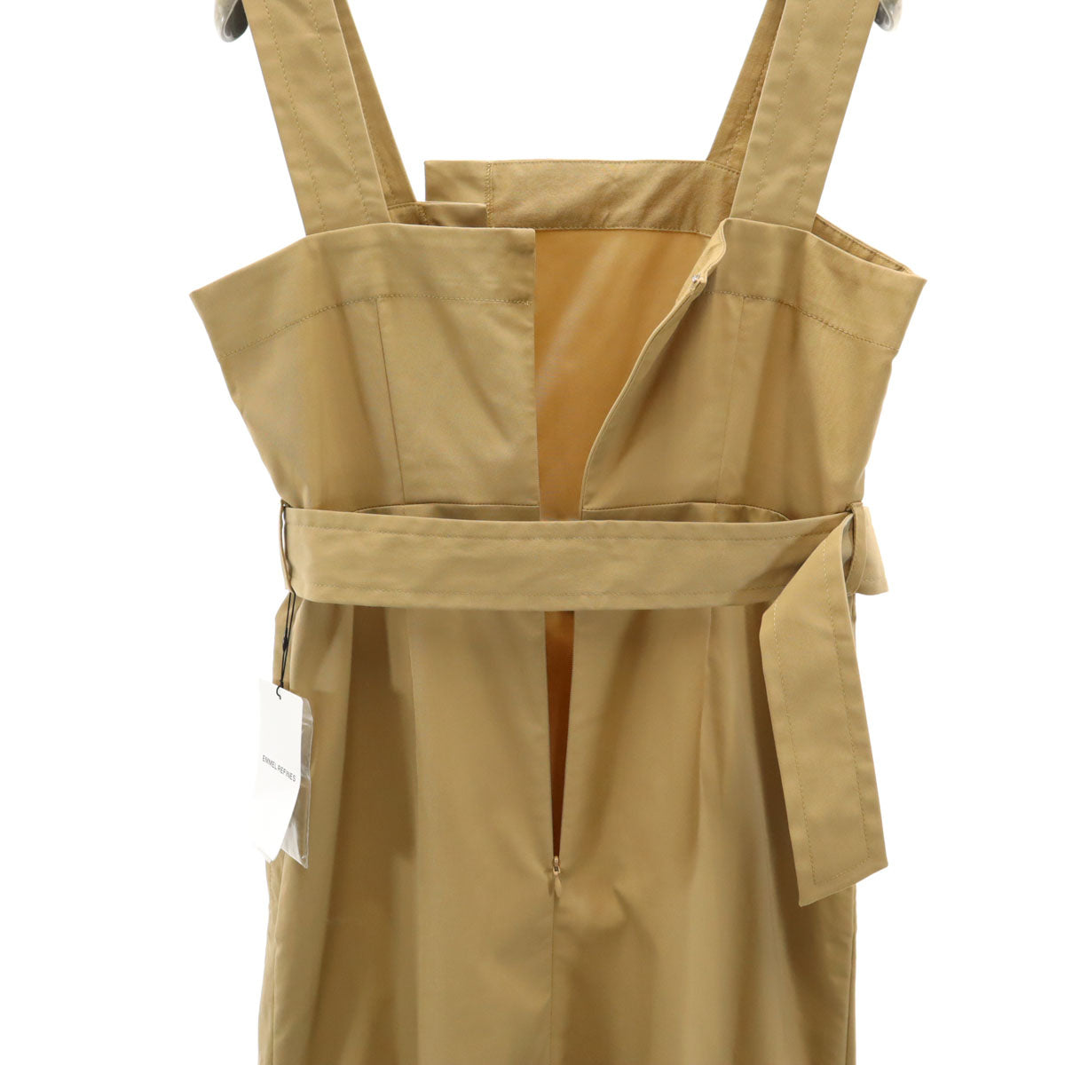 未使用 エメルリファインズ ノースリーブ ワンピース M ベージュ ジャンスカ レディース