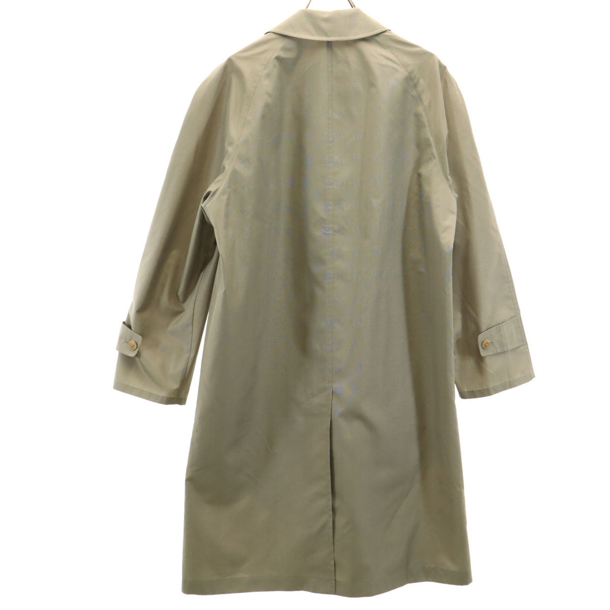 Aquascutum アクアスキュータム 日本製 チェック柄 ステンカラーコート ベージュ メンズ