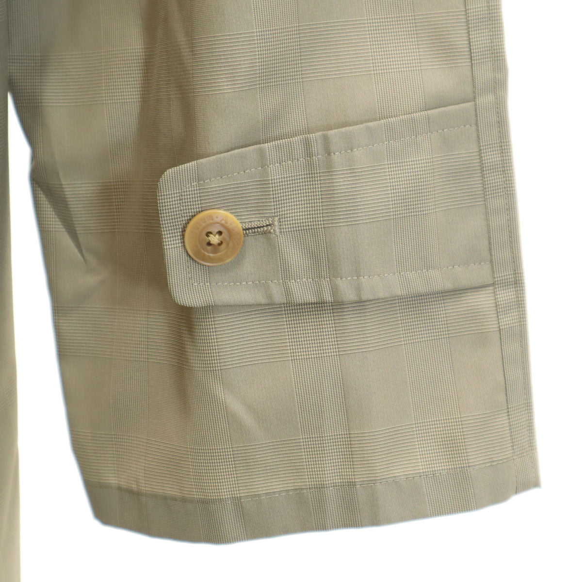 Aquascutum アクアスキュータム 日本製 チェック柄 ステンカラーコート ベージュ メンズ