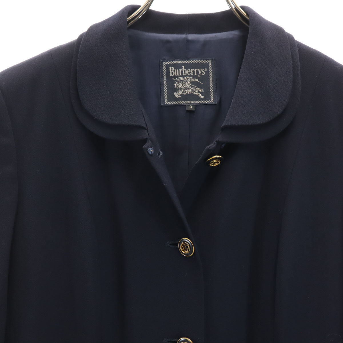 Burberrys バーバリーズ 90s オールド 長袖 ワンピース 9AR ネイビー レディース