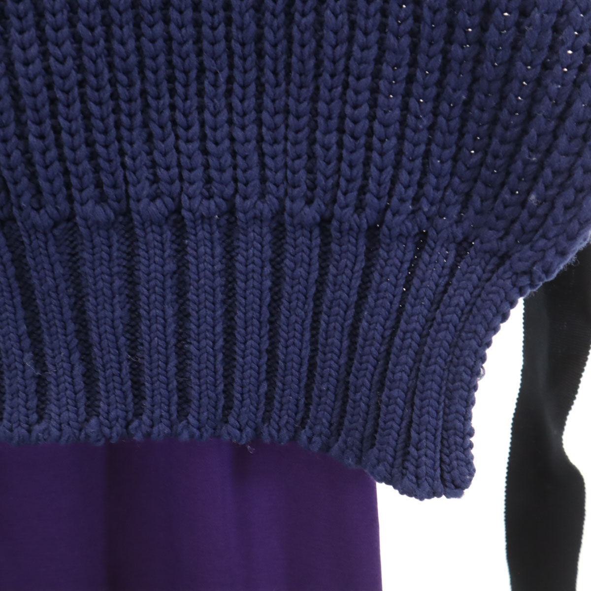 JOHN LAWRENCE SULLIVAN ジョンローレンスサリバン 日本製 ノースリーブ ニットレイヤード ワンピース パープル レディース