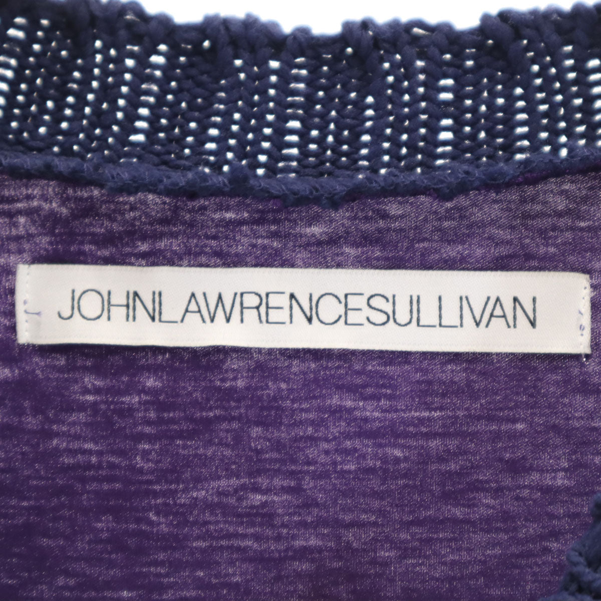 JOHN LAWRENCE SULLIVAN ジョンローレンスサリバン 日本製 ノースリーブ ニットレイヤード ワンピース パープル レディース