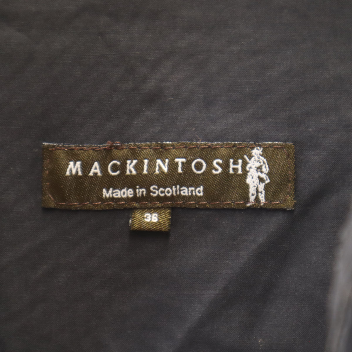 Mackintosh マッキントッシュ スコットランド製 ゴム引き ステンカラーコート 36 ブラック メンズ