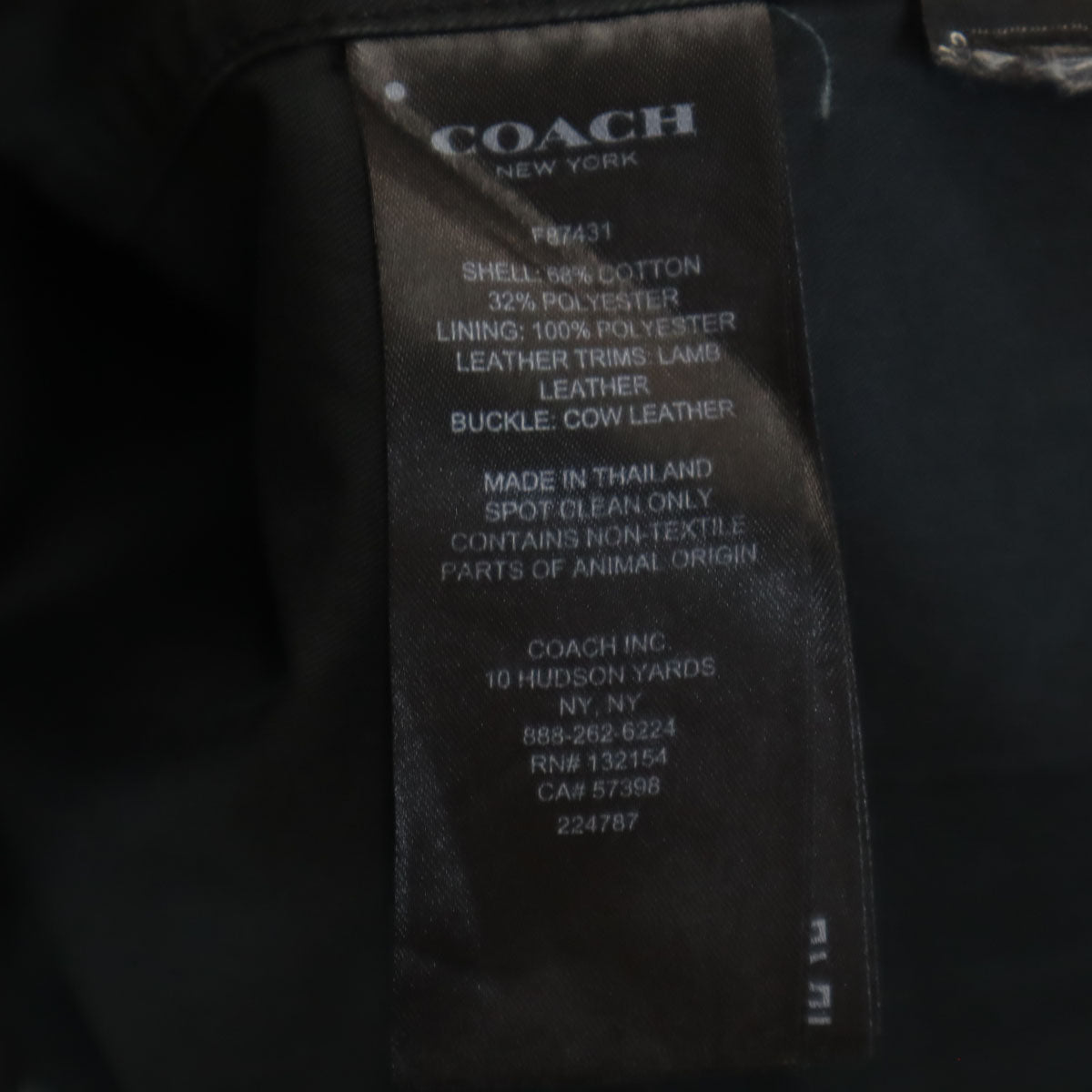 COACH コーチ トレンチコート M ブラック F87431 メンズ