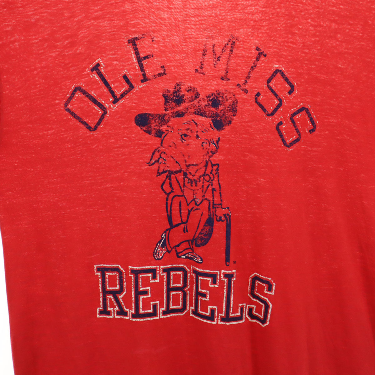 VINTAGE ヴィンテージ 70s 80s オールミス・レベルズ 半袖 ロング Tシャツ レッド シングルステッチ フットボール メンズ