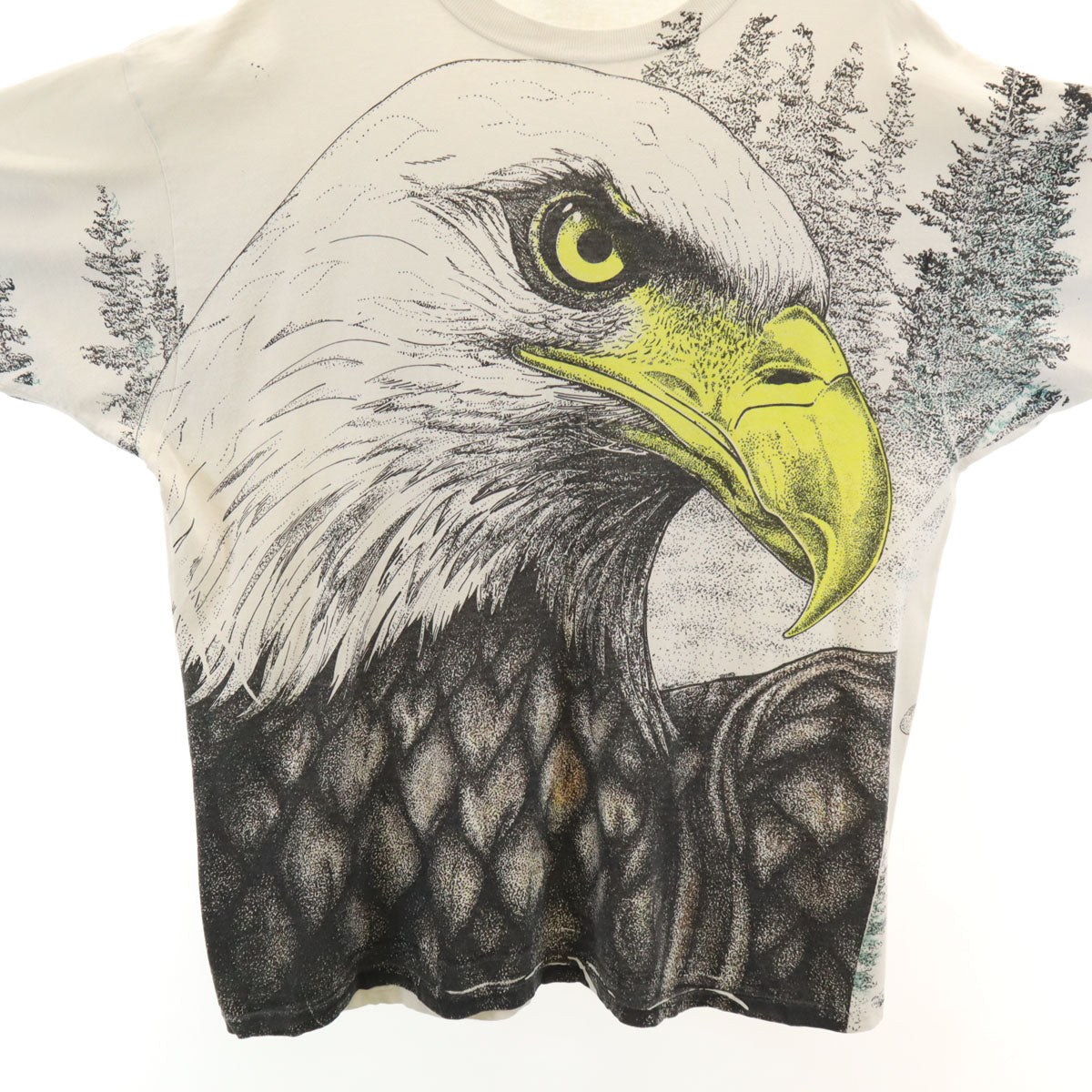 DELTA デルタ 90s オールド イーグル 半袖 ロング Tシャツ XL ホワイト シングルステッチ 鷲 メンズ