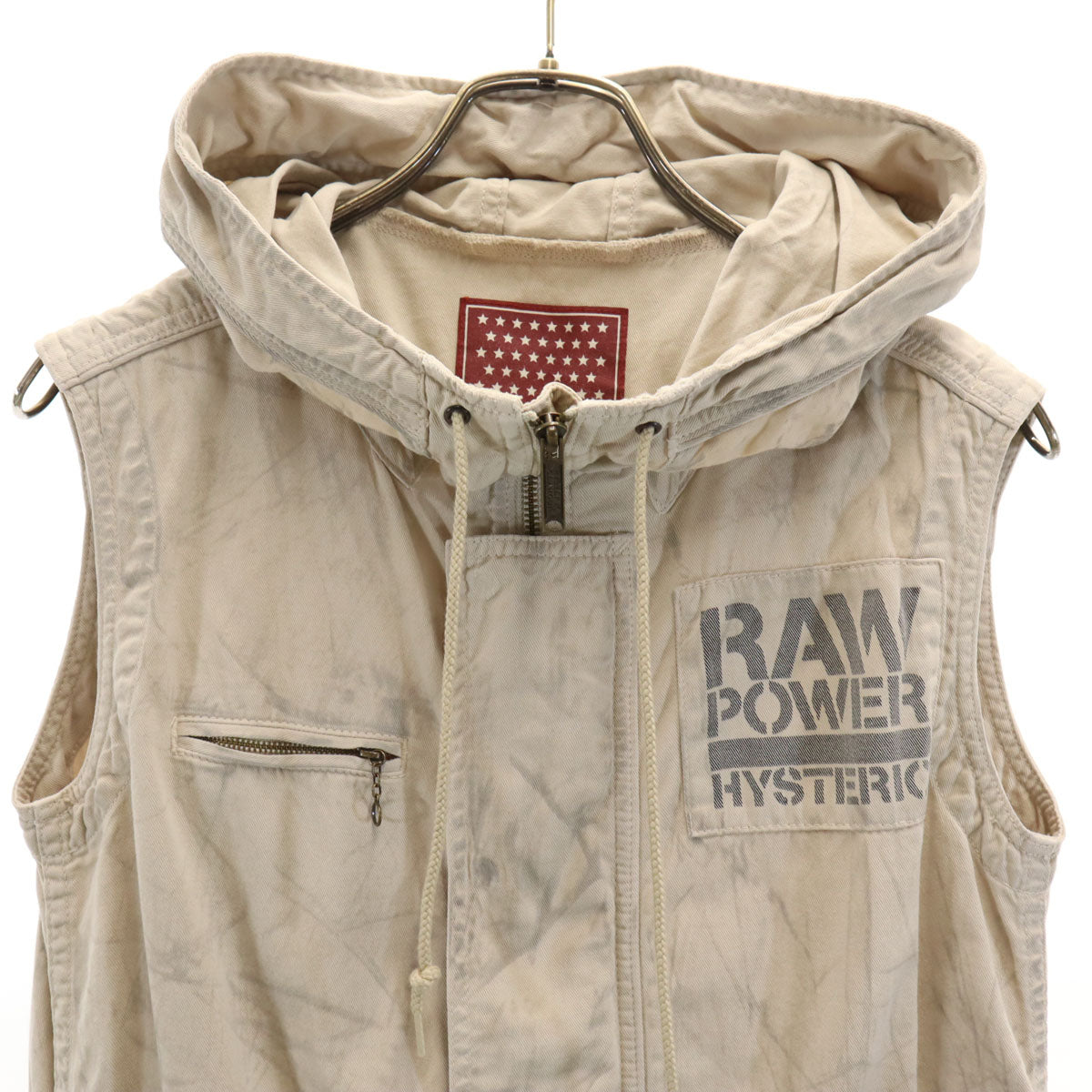 HYSTERIC GLAMOUR ヒステリックグラマー ノースリーブ モッズ ワンピース F ベージュ レディース