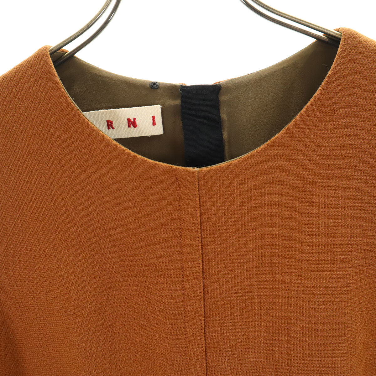 MARNI マルニ イタリア製 ノースリーブ 膝丈ワンピース 36 ブラウン レディース