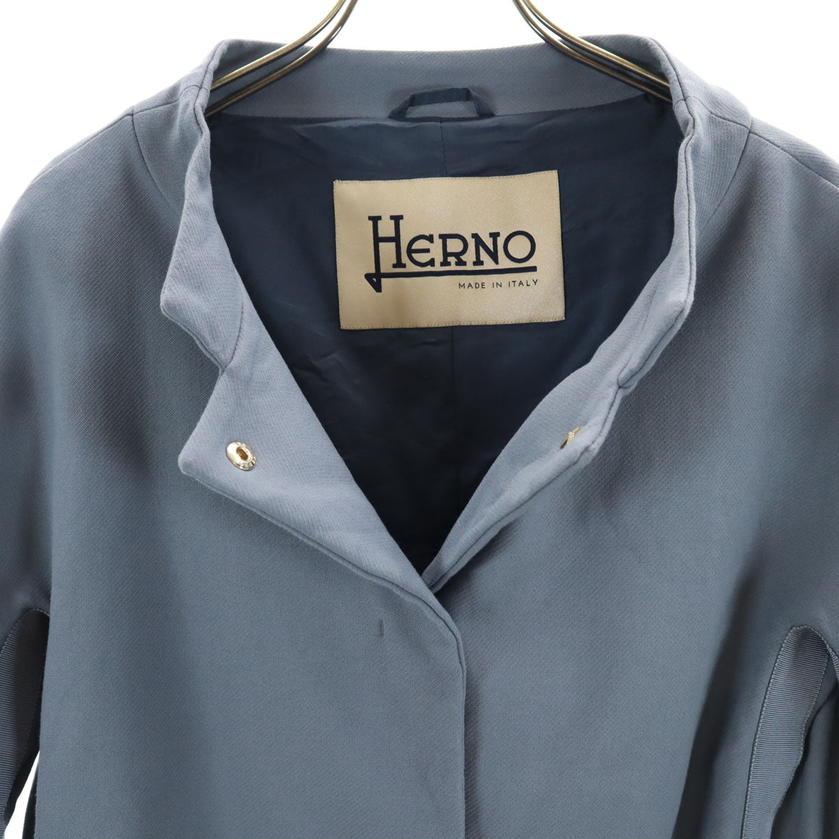 Herno ヘルノ イタリア製 コート 42 ブルー レディース