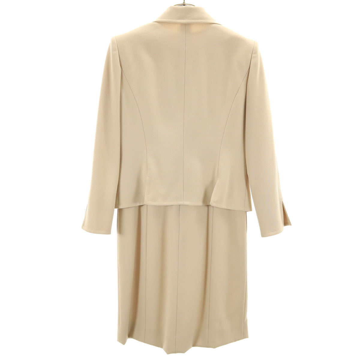 FOXEY フォクシー 日本製 アンサンブル 膝丈ワンピース 40 ベージュ テーラードジャケット レディース
