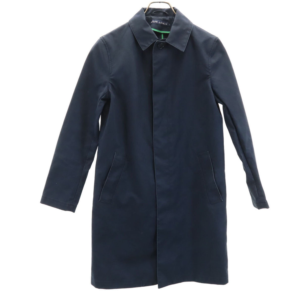 RALPH LAUREN ラルフローレン 日本製 ステンカラーコート 7 ネイビー レディース