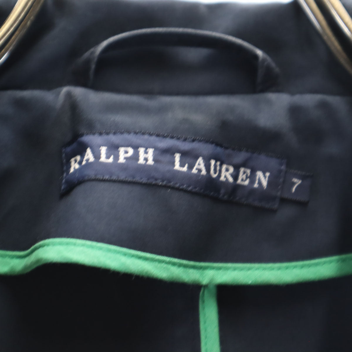RALPH LAUREN ラルフローレン 日本製 ステンカラーコート 7 ネイビー レディース