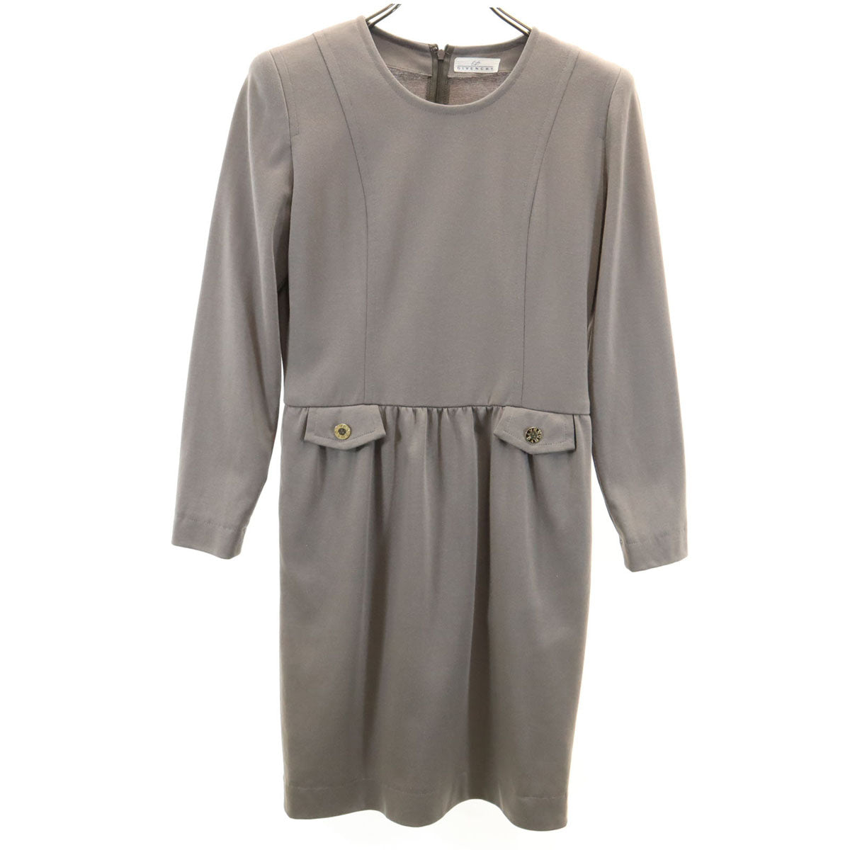 ジバンシィ ライト 90s オールド 長袖 ワンピース 9 グレー レディース
