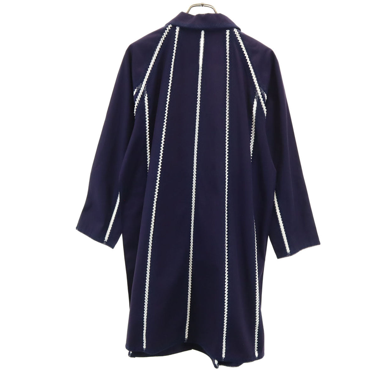 ISSEY MIYAKE イッセイミヤケ 日本製 ステンカラーコート 3 紺紫 レディース