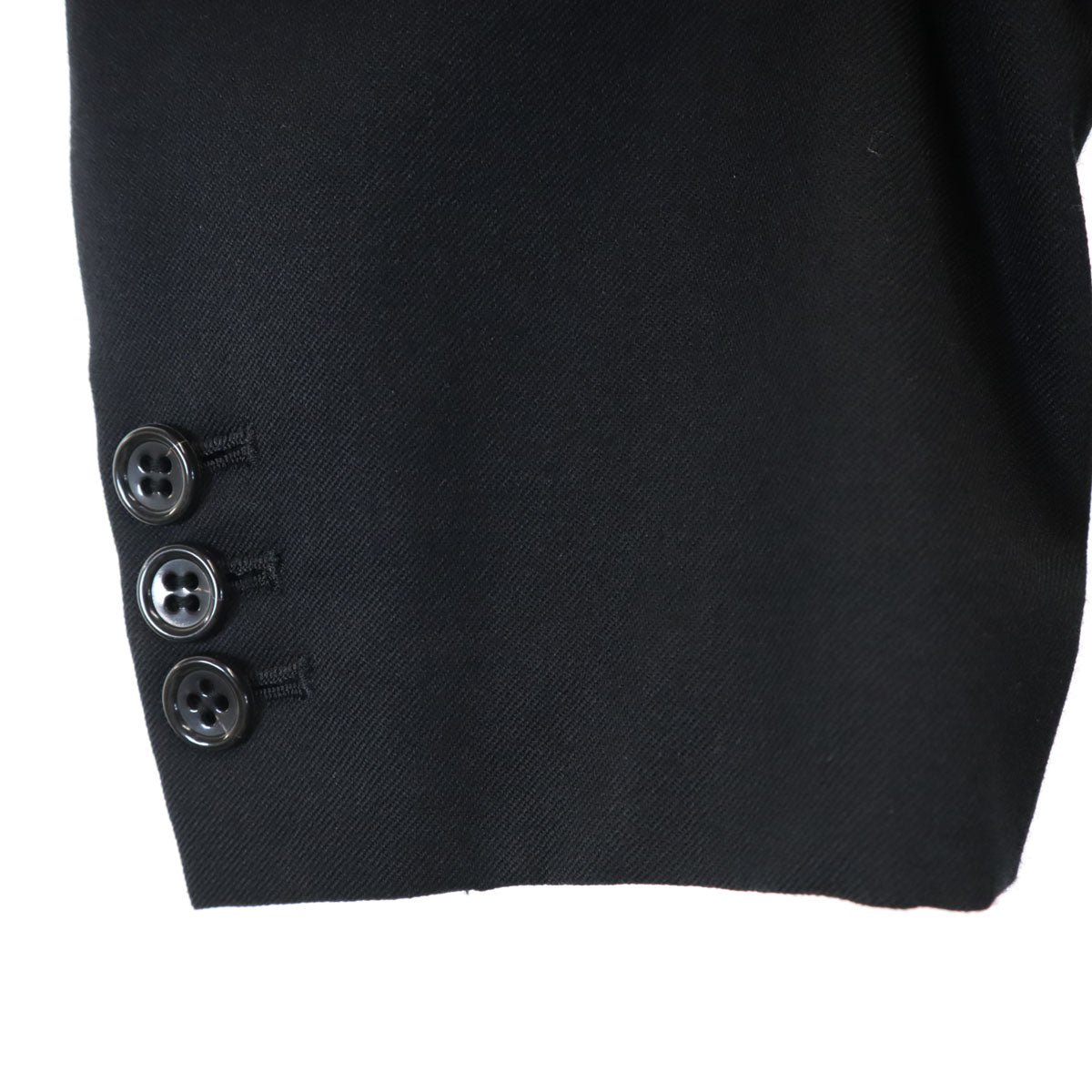 BLACK COMME des GARCONS ブラックコムデギャルソン 2008年 日本製 7分袖 タキシード テーラードジャケット L ブラック レディース