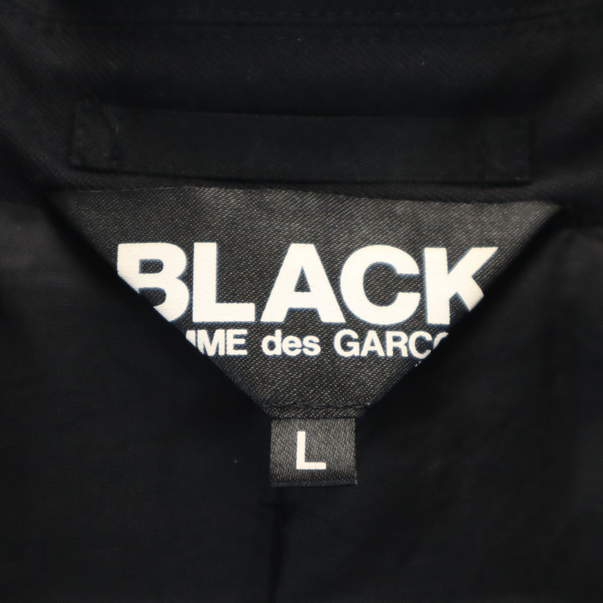 BLACK COMME des GARCONS ブラックコムデギャルソン 2008年 日本製 7分袖 タキシード テーラードジャケット L ブラック レディース
