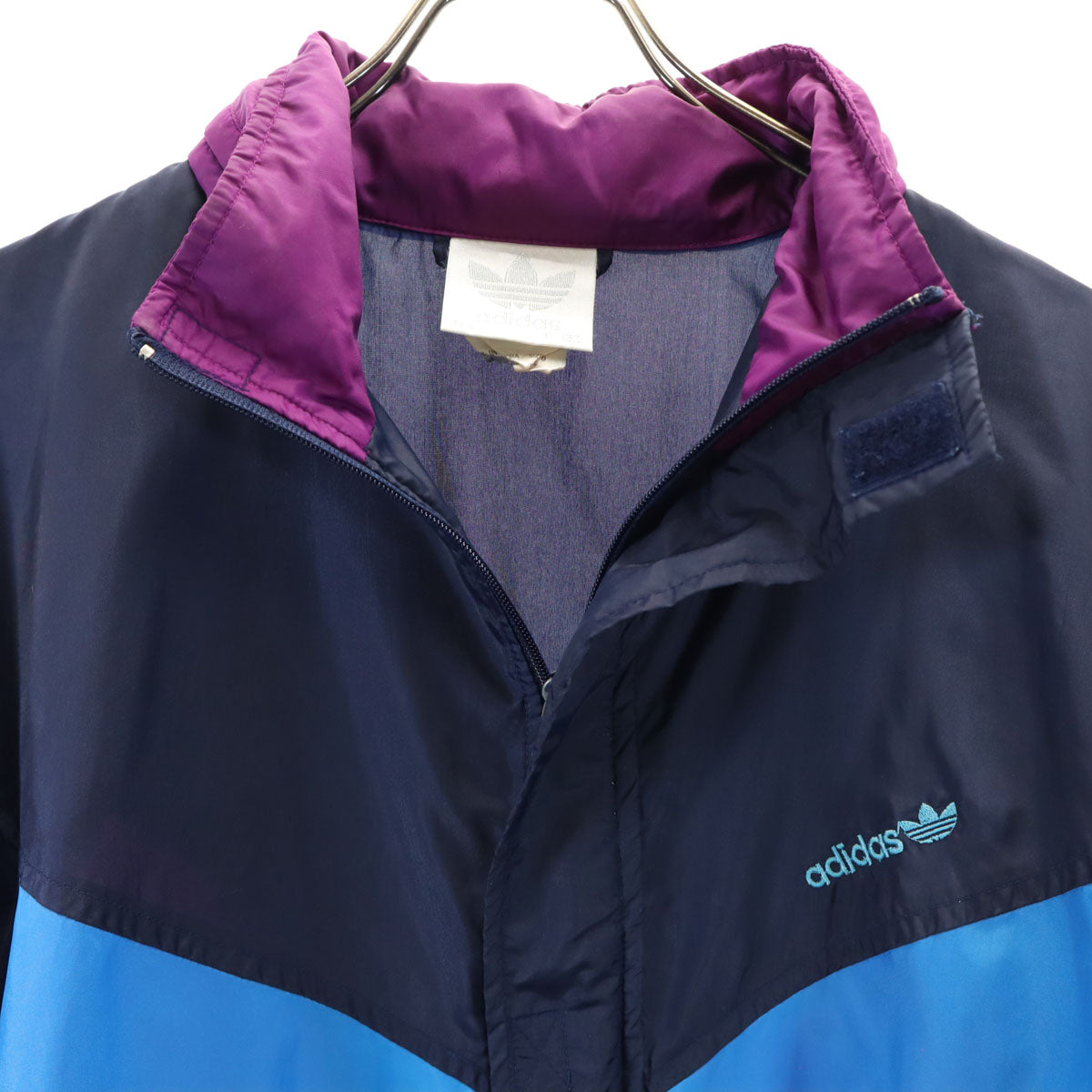 adidas アディダス 80s ヴィンテージ ナイロンジャケット L ネイビー メンズ