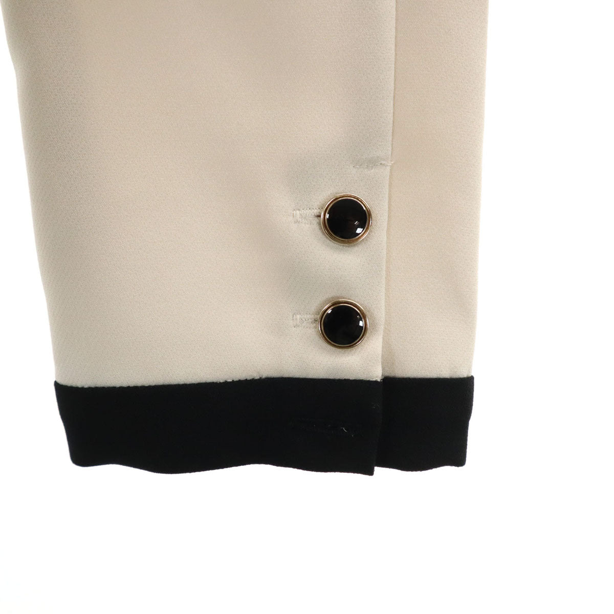 La TOTALITE ラトータリテ 7分袖 パイピング ワンピース 36 ベージュ系 レディース