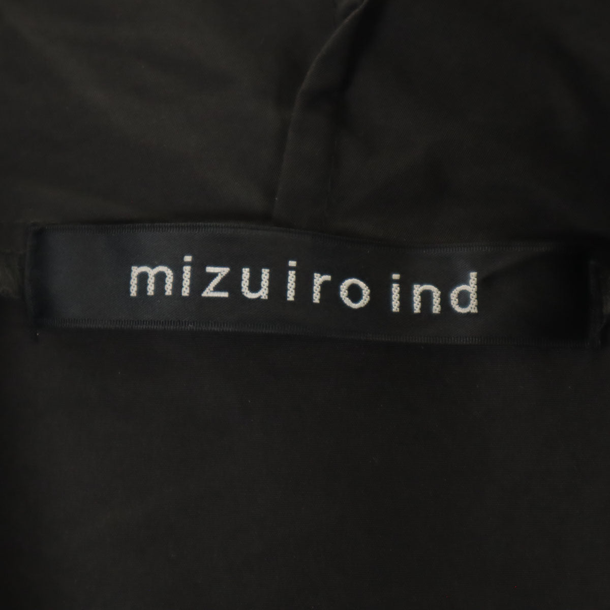 mizuiro ind ミズイロインド 日本製 リネンブレンド コート 黒 レディース