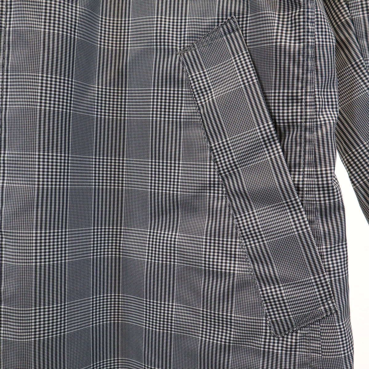 未使用 COMME CA ISM コムサイズム グランチェック コート L ブラック系 首ベルト メンズ