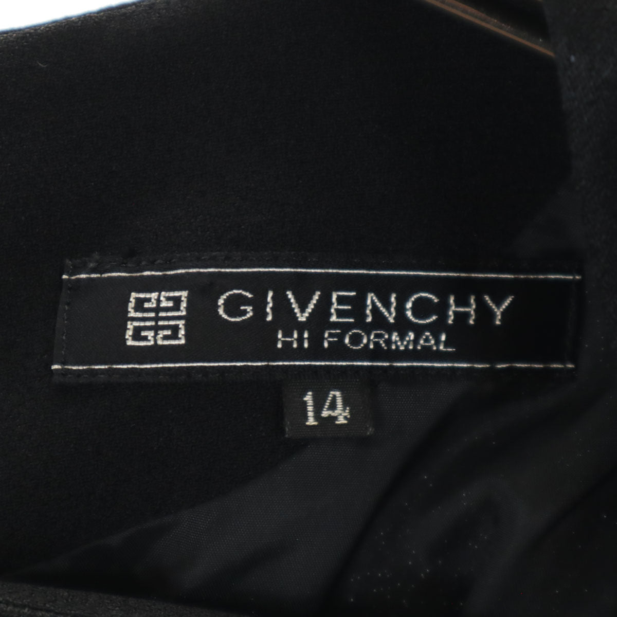 ジバンシイ 80s 90s オールド 半袖 ワンピース 14 黒 HI FORMAL レディース
