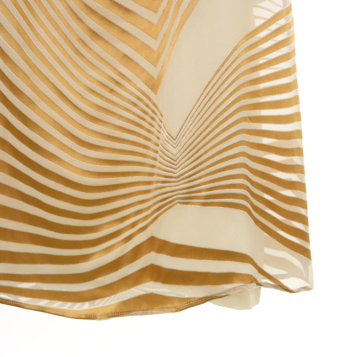 ジバンシイ 90s シルクブレンド オールド 総柄 ノースリーブ ワンピース 40 ゴールド系 レディース