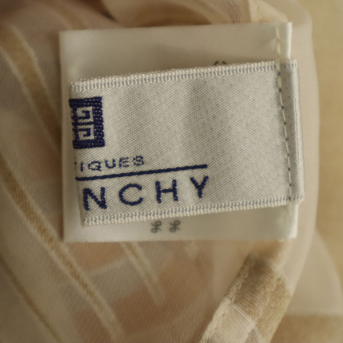 ジバンシイ 90s シルクブレンド オールド 総柄 ノースリーブ ワンピース 40 ゴールド系 レディース