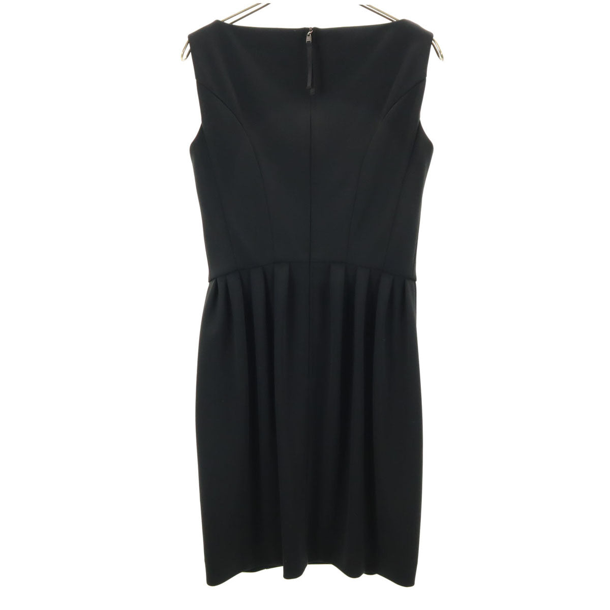 FOXEY NEW YORK フォクシーニューヨーク 日本製 ノースリーブ スクエアネック ワンピース 38 黒 レディース