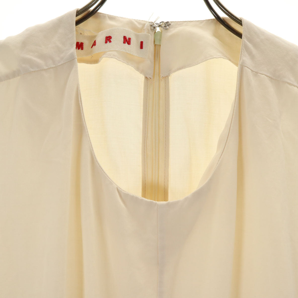 MARNI マルニ イタリア製 リネンブレンド ノースリーブ ワンピース 38 ベージュ系 レディース