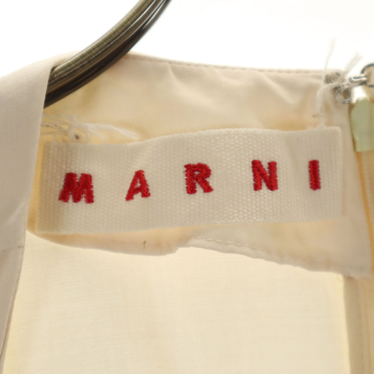 MARNI マルニ イタリア製 リネンブレンド ノースリーブ ワンピース 38 ベージュ系 レディース