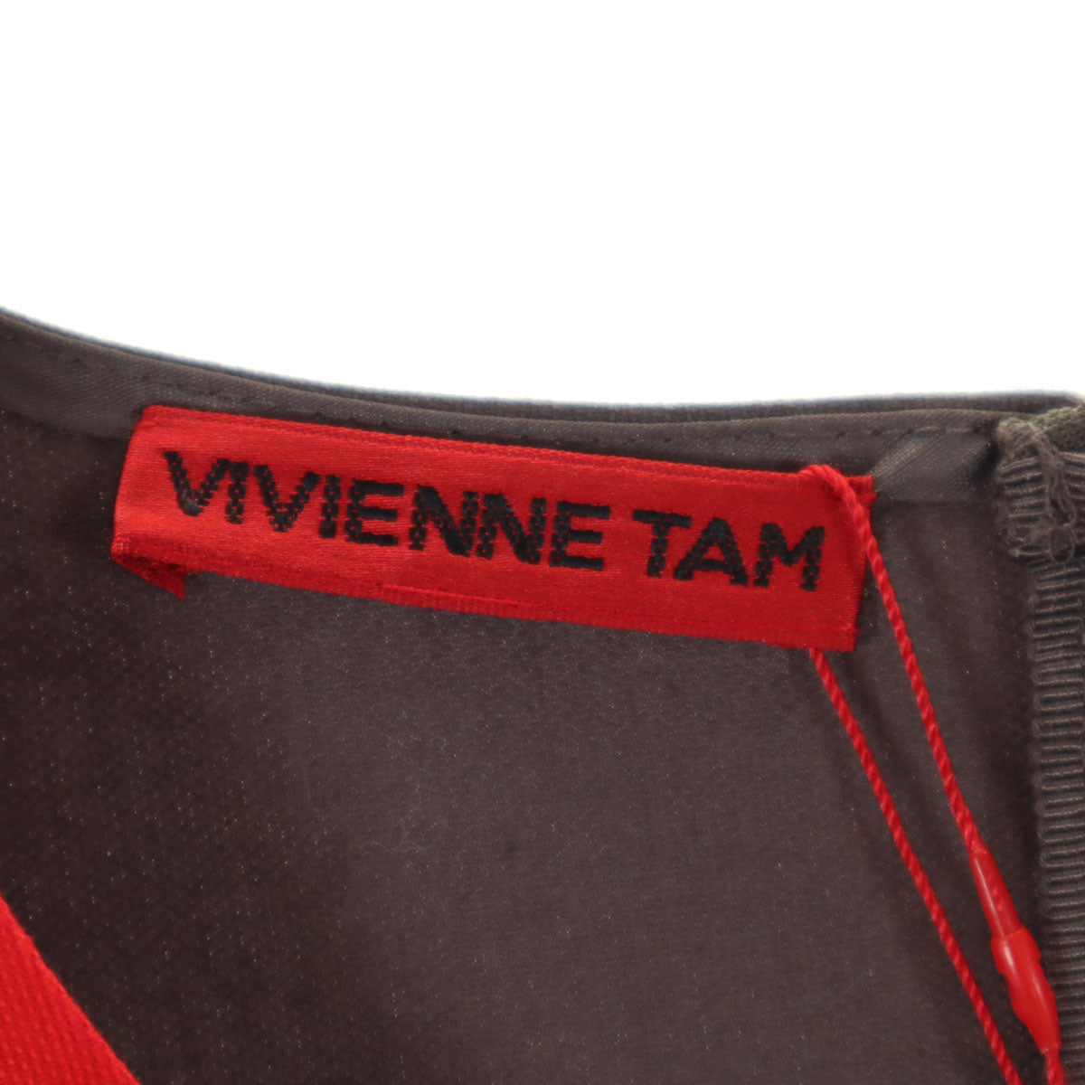 未使用 VIVIENNE TAM ヴィヴィアンタム ノースリーブ ワンピース 0 レッド レディース