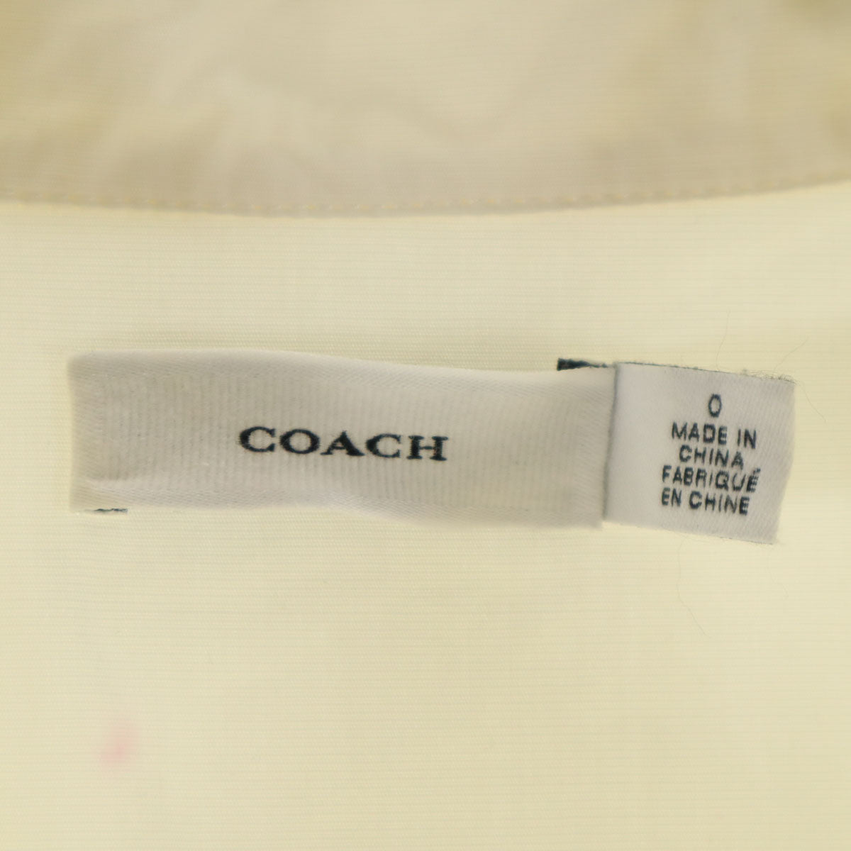 COACH コーチ 半袖 シャツワンピース 0 アイボリー CA380 レディース