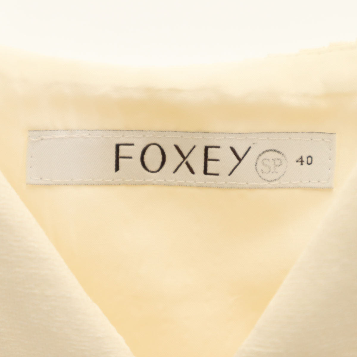 FOXEY フォクシー 日本製 ノースリーブ ミニワンピース 40 アイボリー レディース