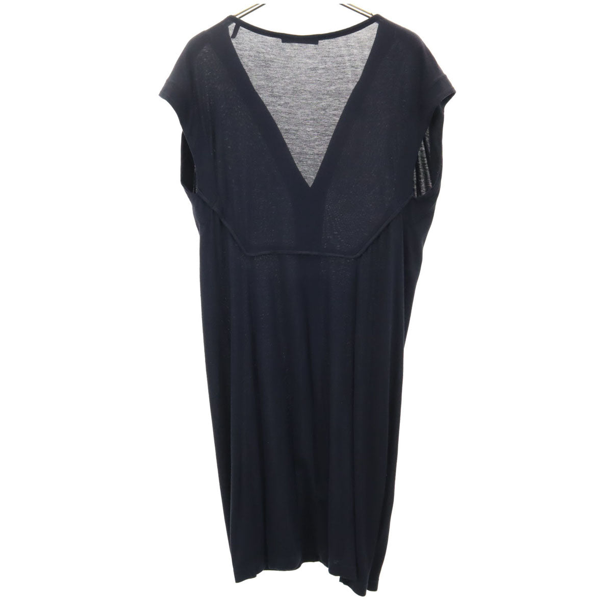 JIL SANDER ジルサンダー イタリア製 ノースリーブ スキッパーカラー ワンピース 32 ネイビー レディース