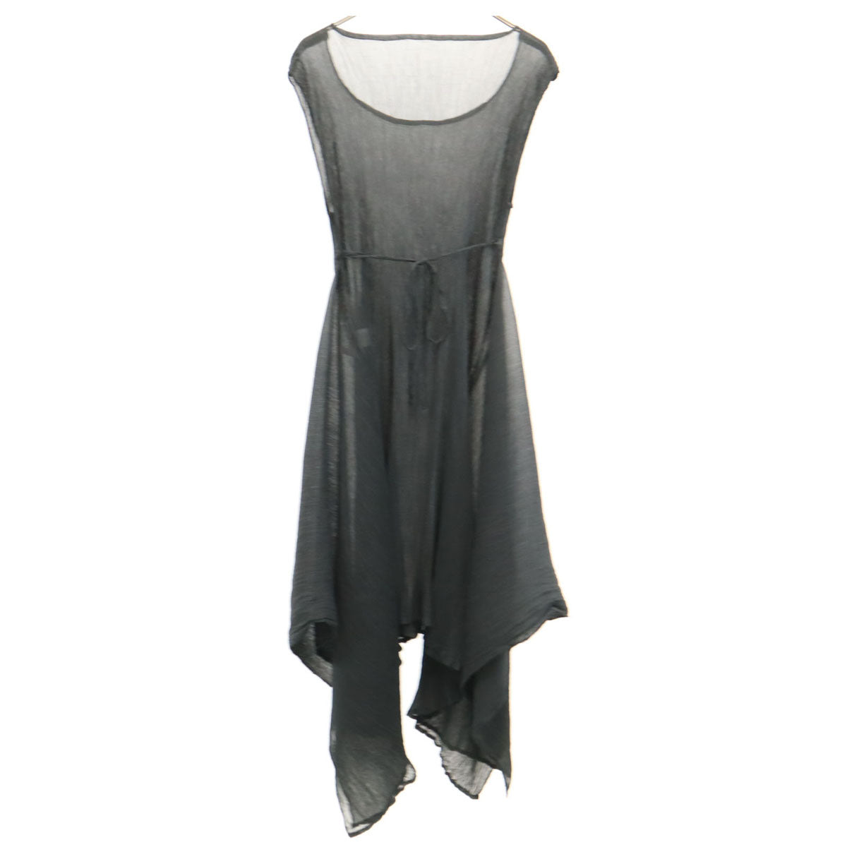 ISSEY MIYAKE me イッセイミヤケミー ノースリーブ プリーツ ワンピース F チャコールグレー レディース