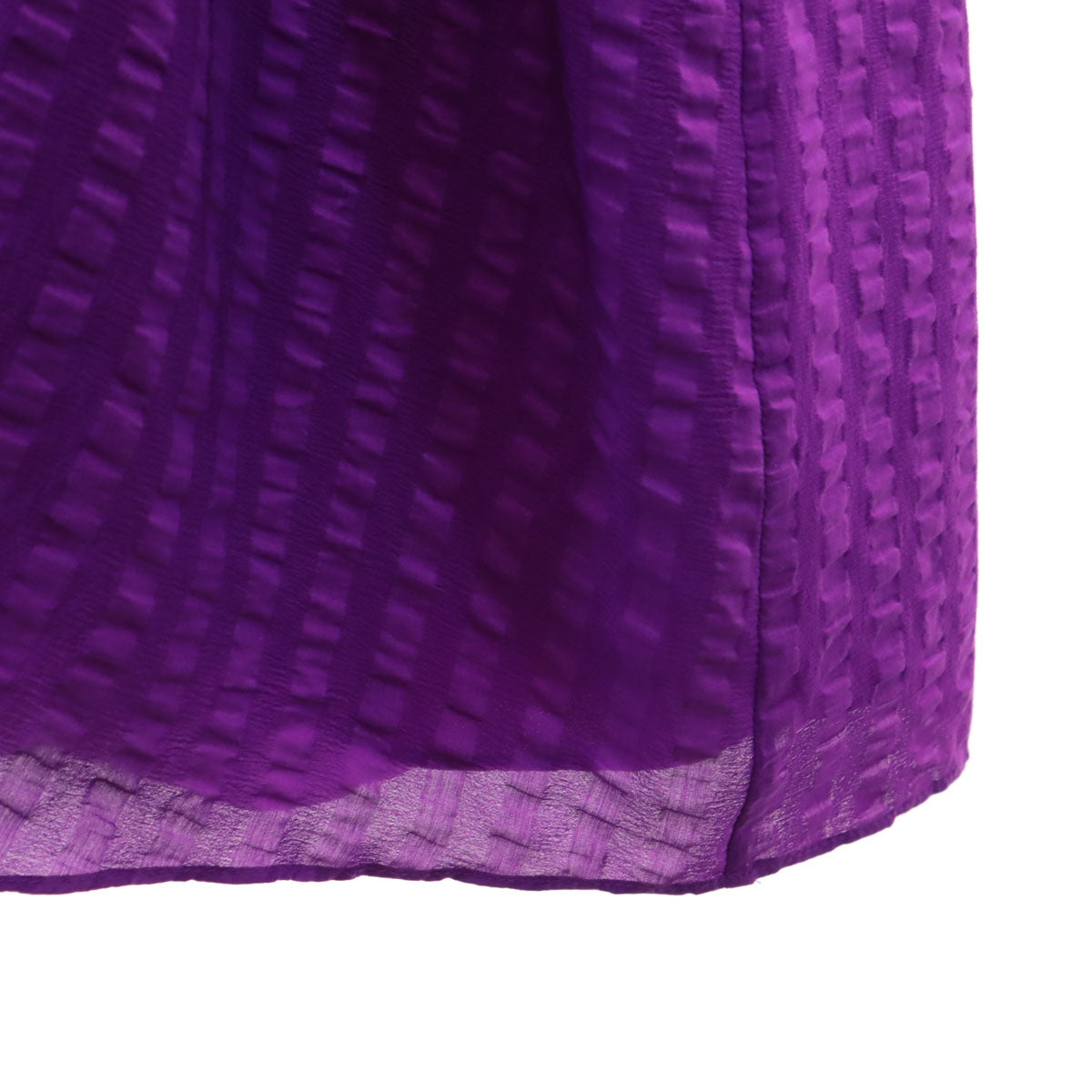 BALENCIAGA.SILK バレンシアガ シルク 半袖 Vネック ワンピース 38 パープル フレンチスリーブ レディース