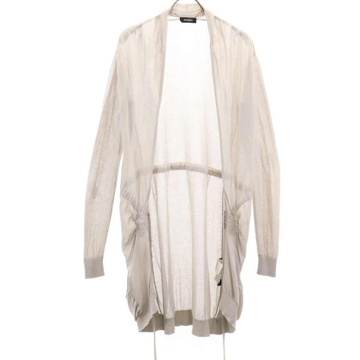 MAX&CO マックスアンドコー 長袖 ロング カーディガン S ライトグレー レディース