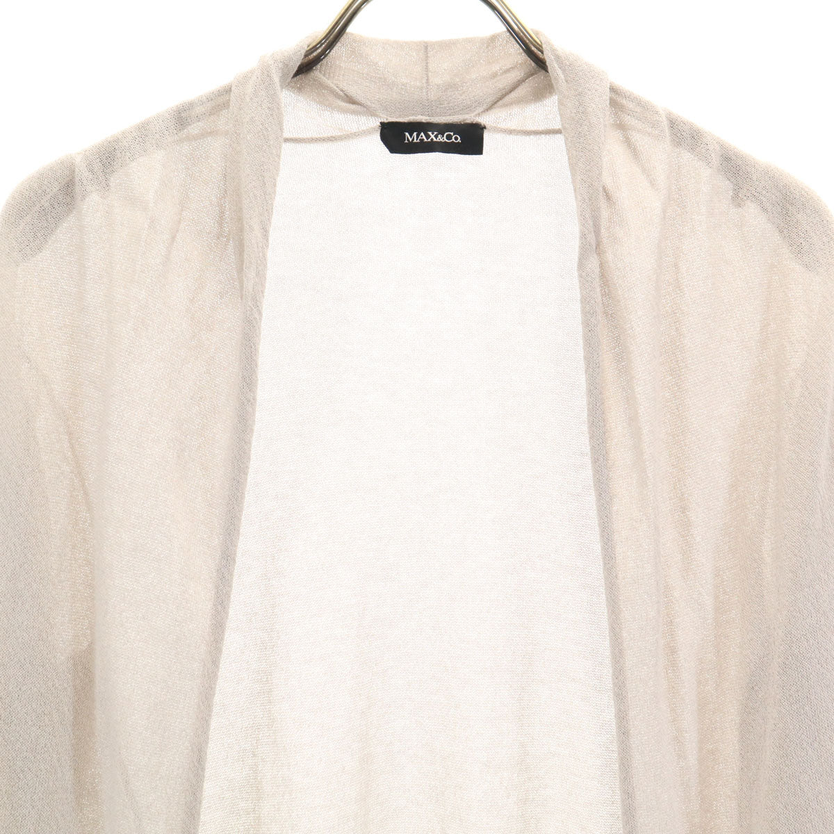 MAX&CO マックスアンドコー 長袖 ロング カーディガン S ライトグレー レディース