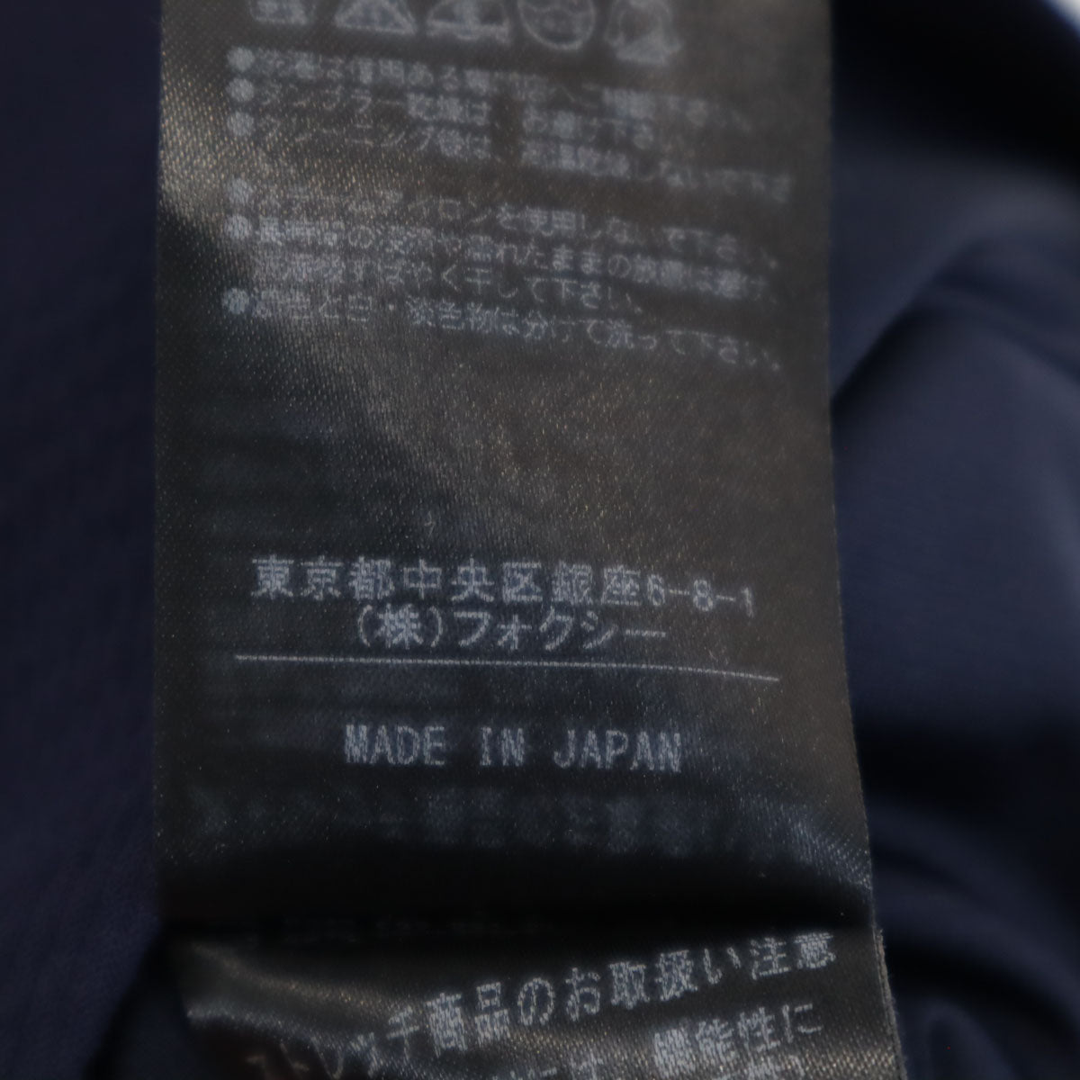 FOXEY NEW YORK フォクシーニューヨーク 日本製 半袖 フレンチスリーブ ワンピース 40 ネイビー レディース