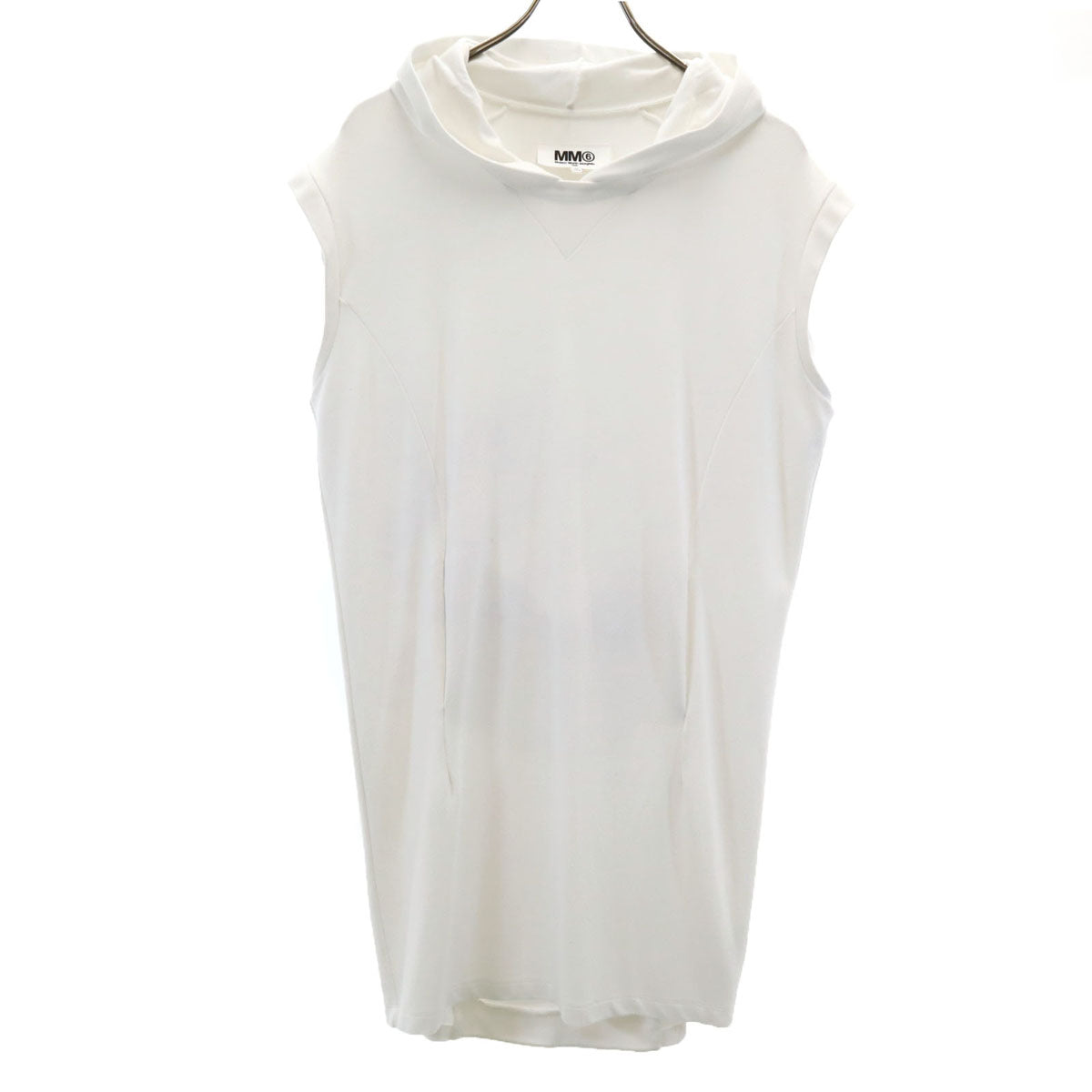 MM6 Maison Martin Margiela エムエムシックス メゾン マルタン マルジェラ イタリア製 ノースリーブ フーデッド ワンピース S ホワイト レディース