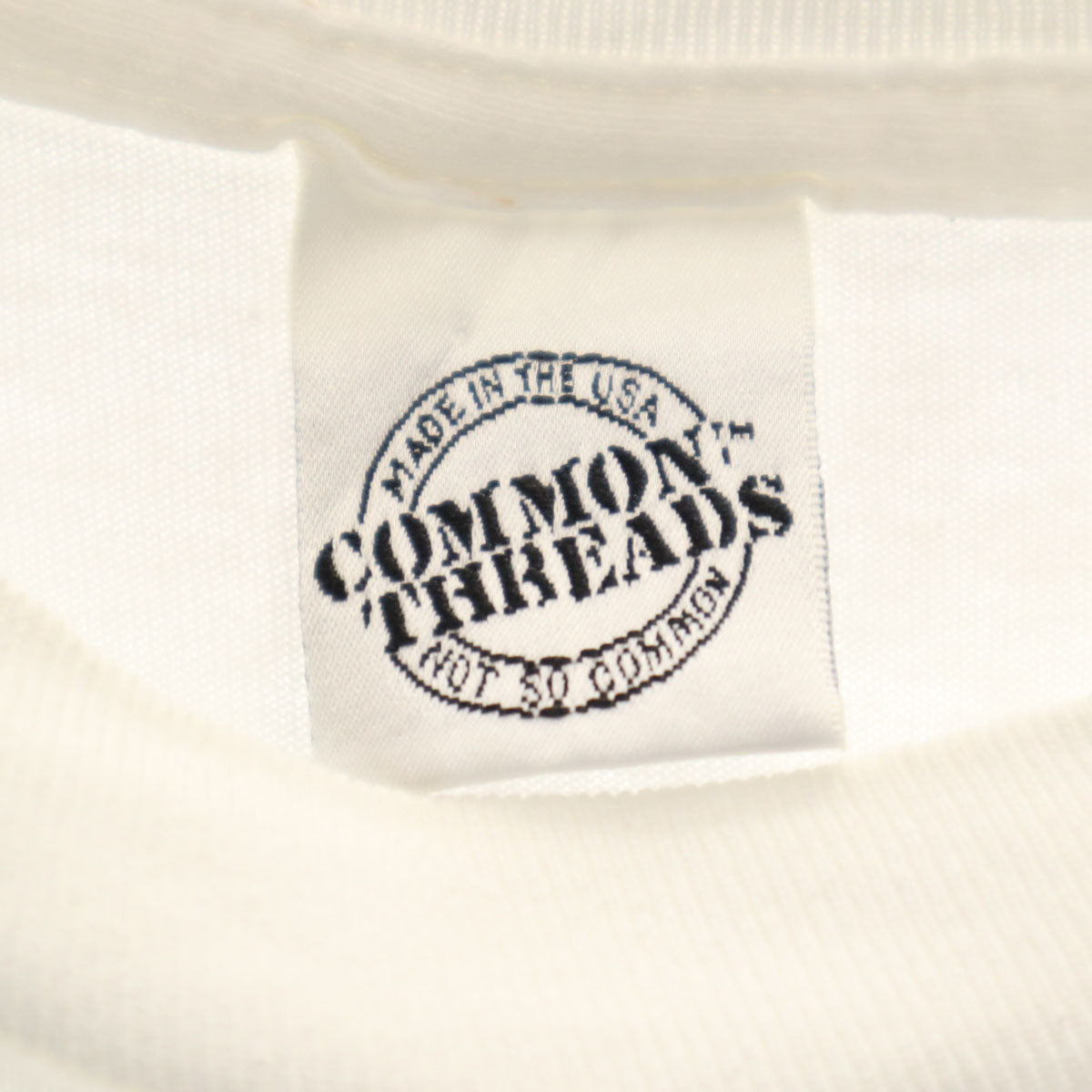 COMMON THREADS 90s USA製 オールド 半袖 ロング Tシャツ ONE SIZE ホワイト ビッグサイズ シングルステッチ メンズ