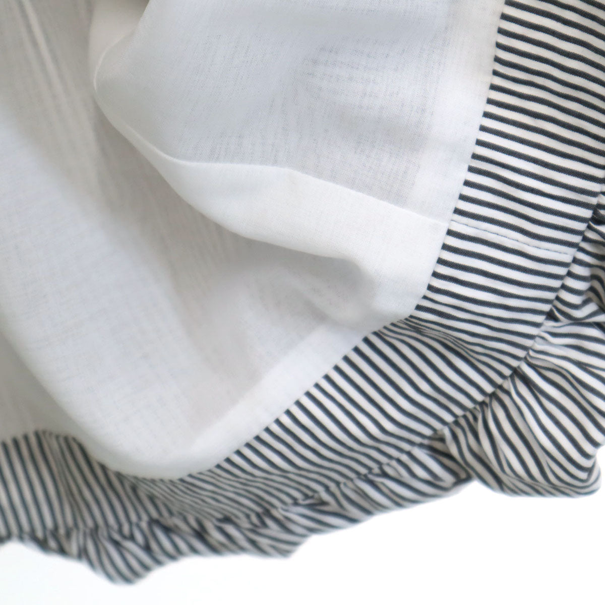 Rene basic ルネベーシック 日本製 ストライプ柄 ノースリーブ ワンピース 36 ホワイト レディース