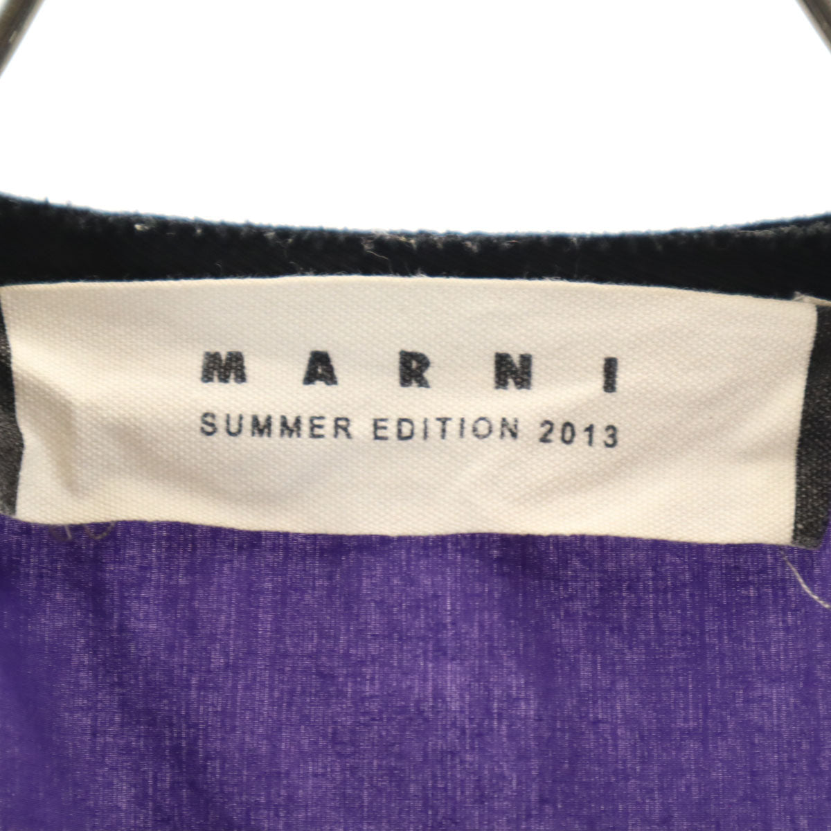MARNI マルニ ポルトガル製 ノースリーブ ワンピース 36 パープル レディース